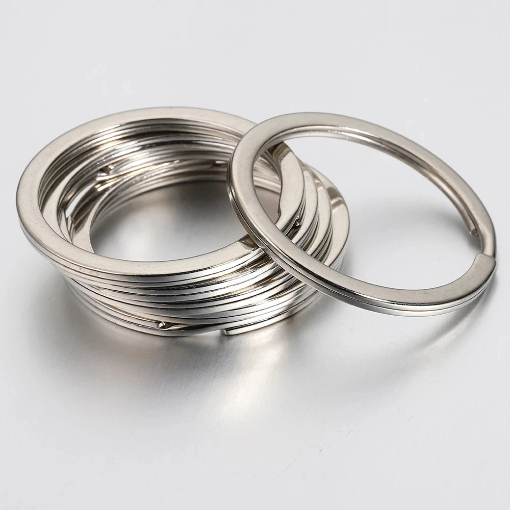 20pcs Stainless Steel Key Rings, Round Split Rings for DIY Keychains