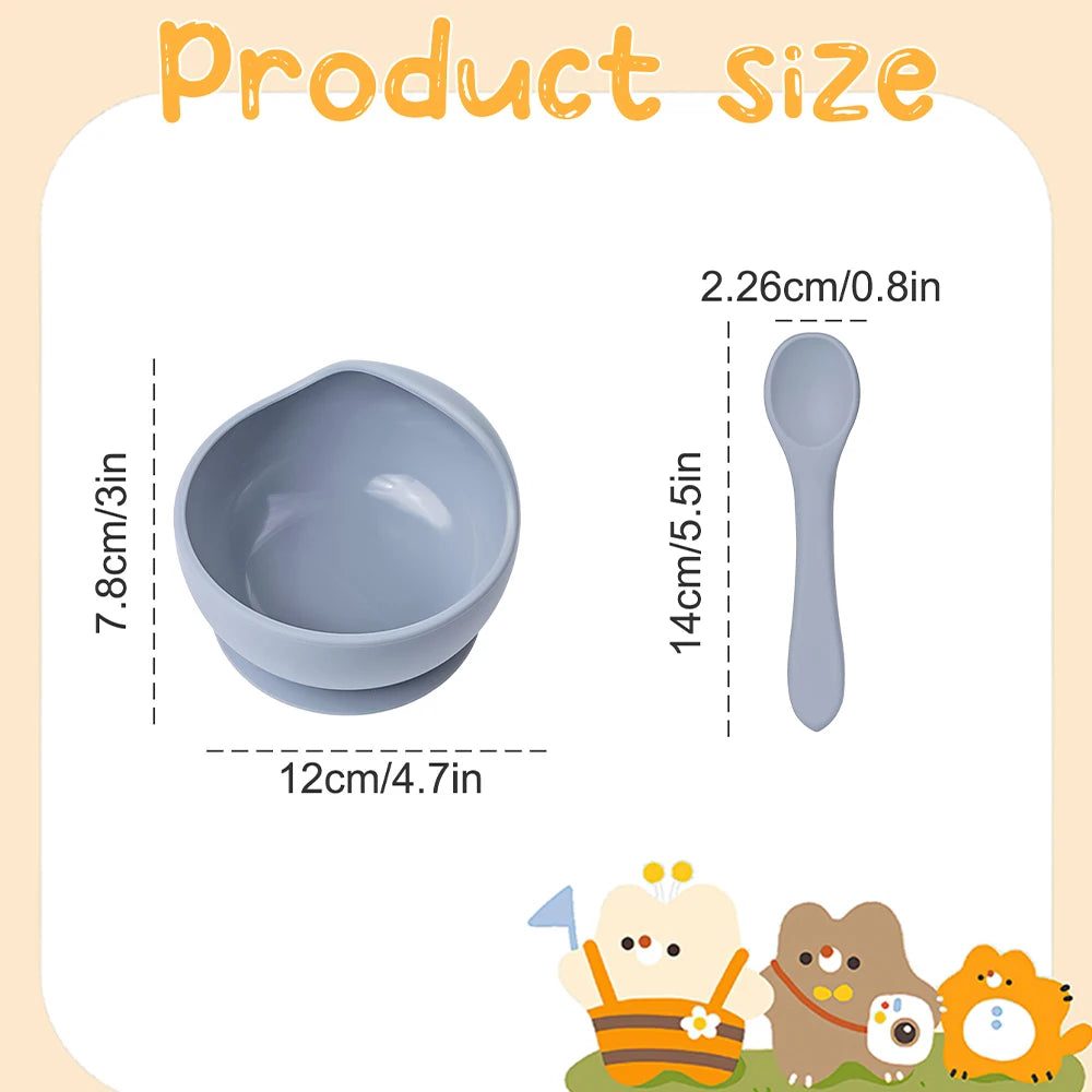Silicone Baby Bowl with Suction Base