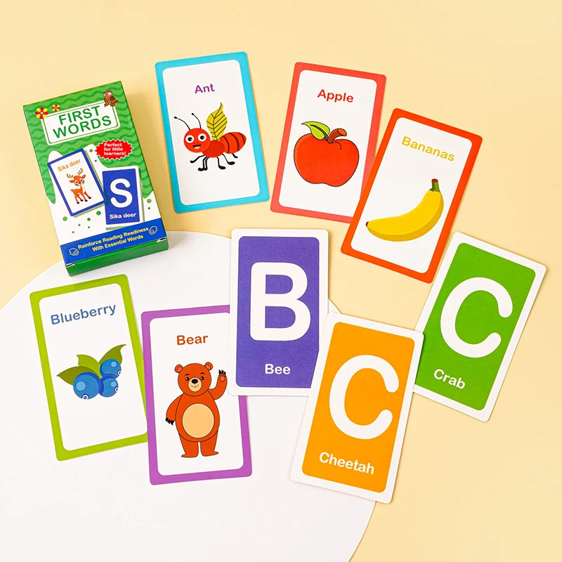 Montessori Flash Cards – 58-Piece Alphabet, Number & Shape Learning Set