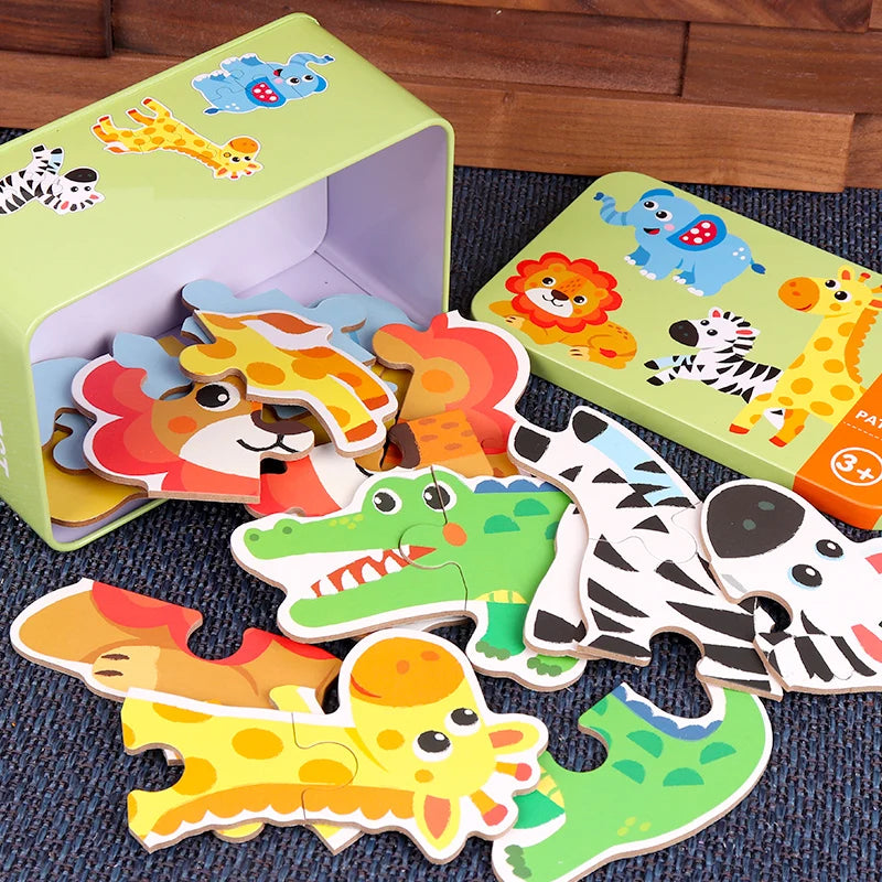 Montessori Toddler Puzzle – Wooden Animal Jigsaw Game