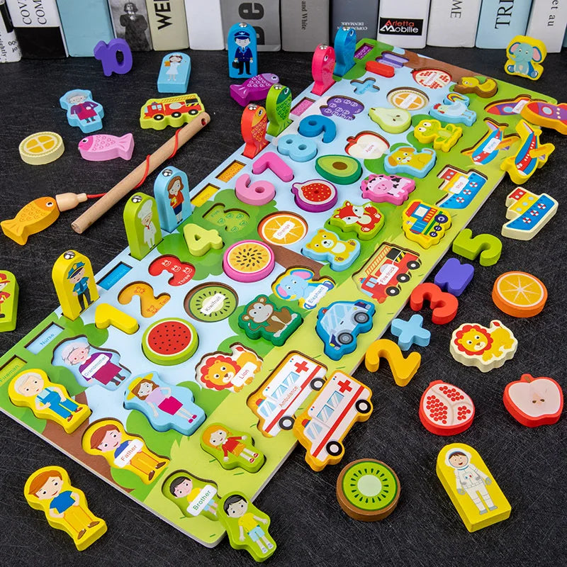 Montessori Busy Board Wooden Educational Activity Toy for Kids