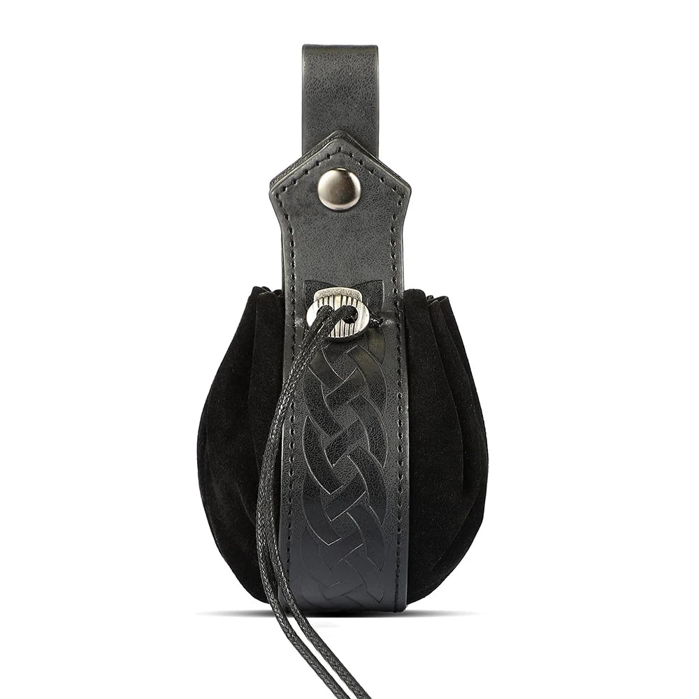 Medieval Cosplay Belt – Renaissance Faux Leather Waist Bag Set