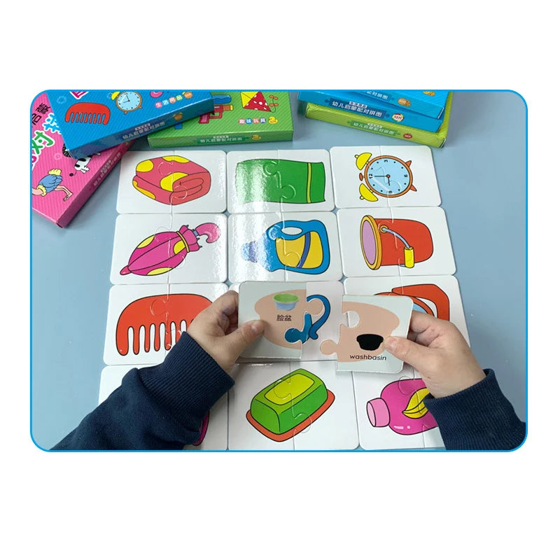 Toddler Matching Game, 32-Piece Montessori Puzzle for Kids