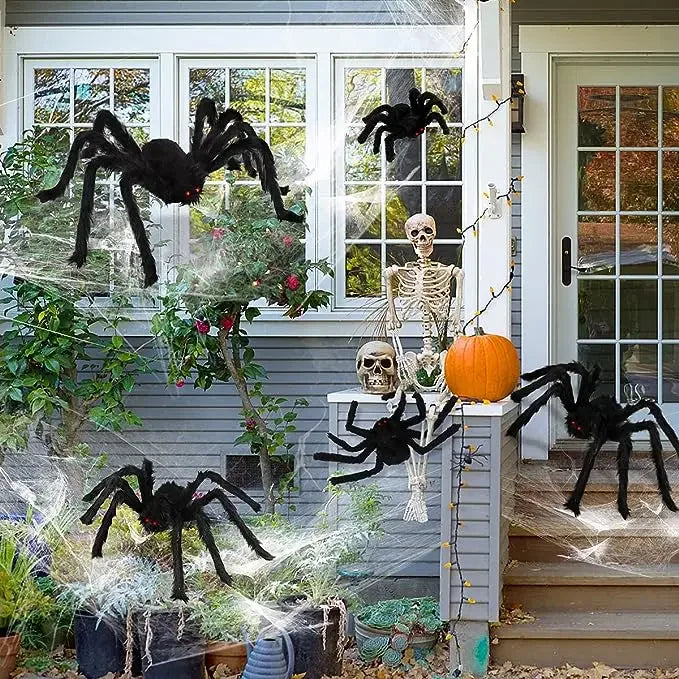Giant Plush Spider – Large Halloween Decoration
