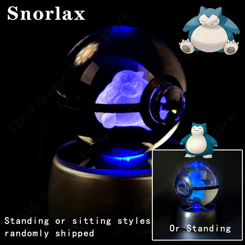 3D Crystal Ball Night Light – Glass LED Decorative Lamp