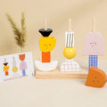 3D Wooden Puzzle Toy – Montessori Shape Matching Bead Blocks Set