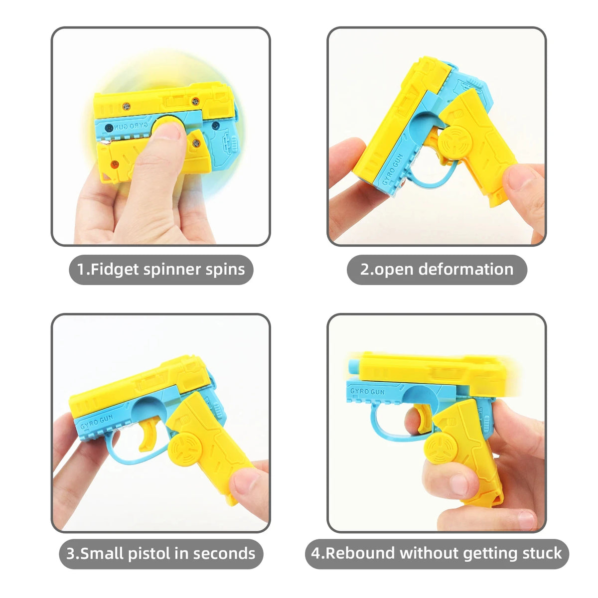 2-in-1 Fidget Spinner Toy – Transformable Hand Spinner for Kids