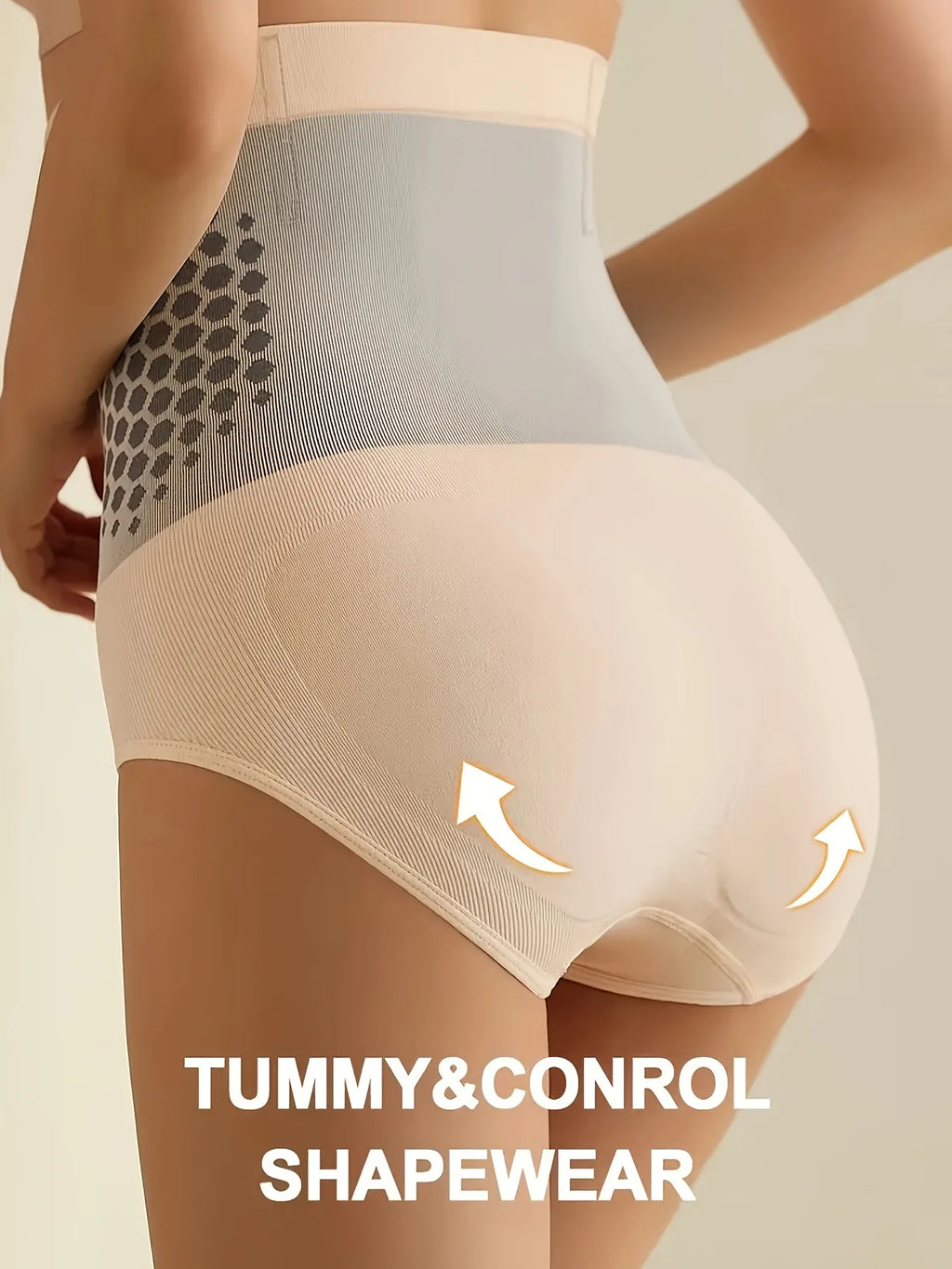 Women's High Waist Tummy Control Shapewear Panties, Firm Compression Body Shaper Briefs with Stretch Fit for Daily Wear