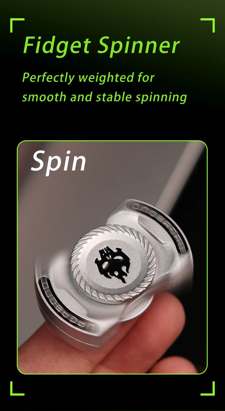 3-in-1 Fidget Toy – Magnetic Spinner & Push Button Gadget