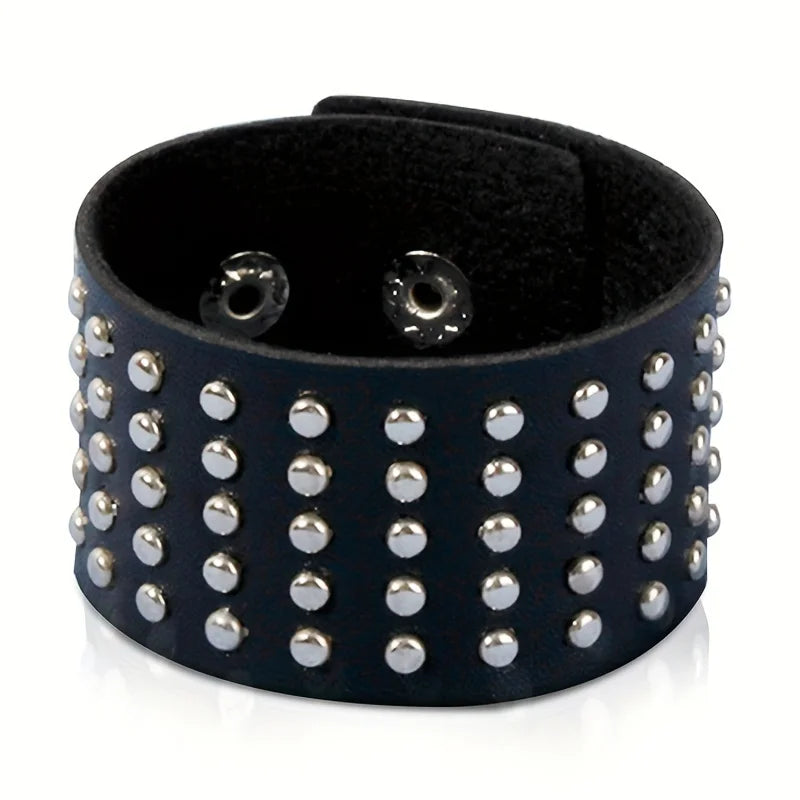 Gothic Punk Bracelet Multi Chain Leather Street Style Jewelry