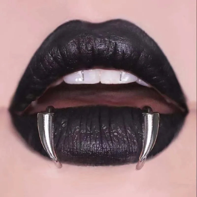 Gothic Lip Clip Sharp Teeth Fake Piercing Punk Jewelry