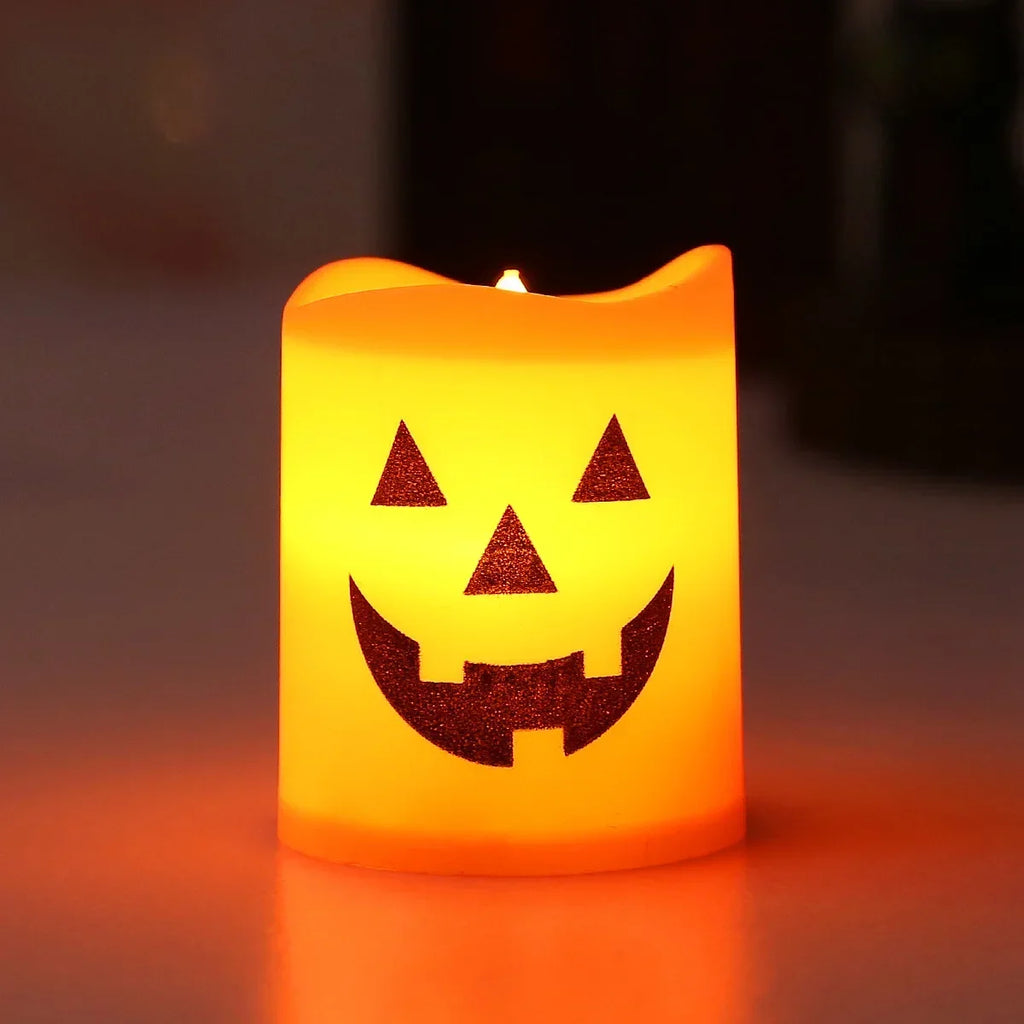 Halloween Flameless Candles – 6Pcs LED Pumpkin Skull Ghost Lights