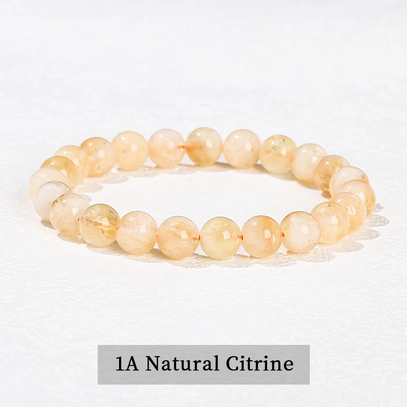 Natural Stone Bead Bracelet – Crystal & Agate Jewelry