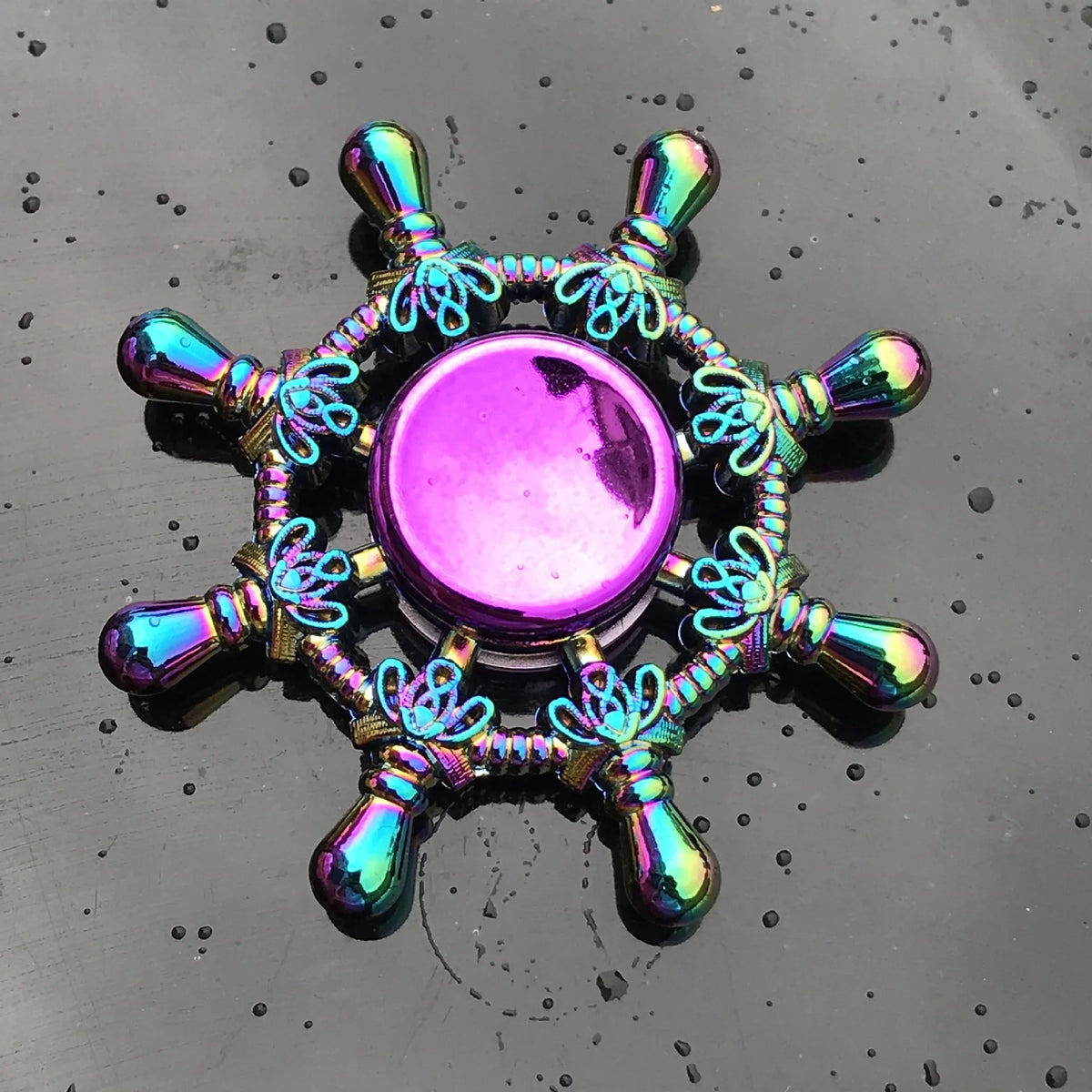 Metal Fidget Spinner – Colorful Hand Spinner with 8 Beads