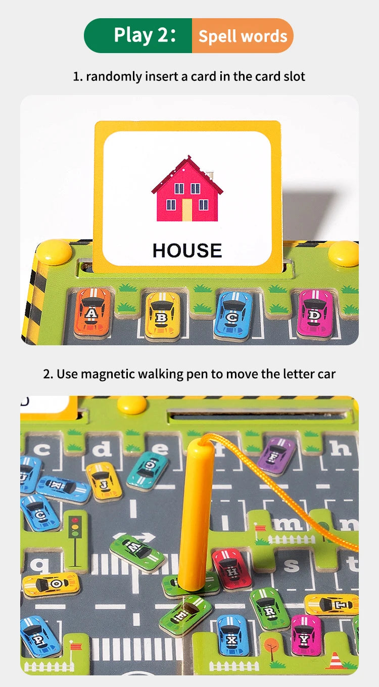 Magnetic Alphabet Maze Wooden Letter Puzzle for Kids