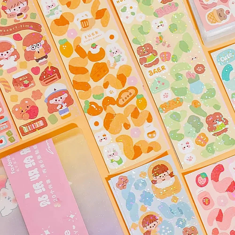 Kawaii Cartoon Stickers – Cute DIY Diary & School Sticker Pack