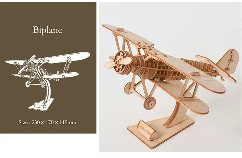 3D Wooden Animal Puzzle – DIY Assembly Model Kit