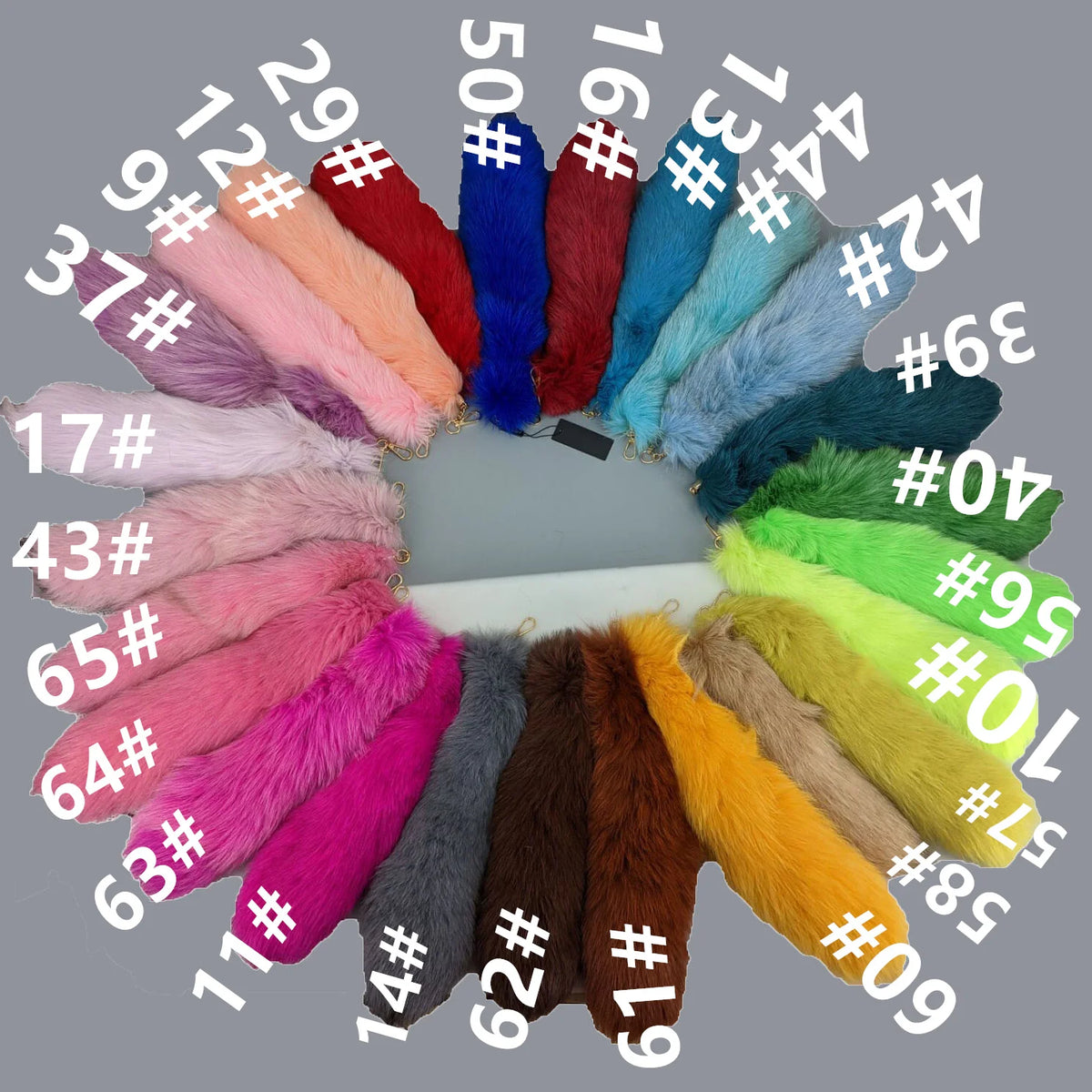 Fox Tail Keychain for Women Furry Y2K Car Accessory