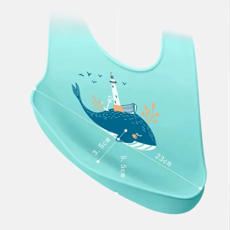 Silicone Baby Bib – Waterproof Adjustable Feeding Bib for Toddlers
