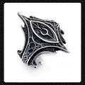 Gothic Cross Ring – Vintage Silver Tone Cocktail Ring