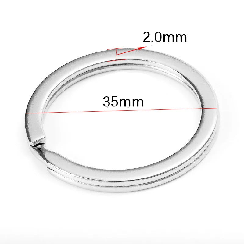 20pcs Stainless Steel Key Rings, Round Split Rings for DIY Keychains