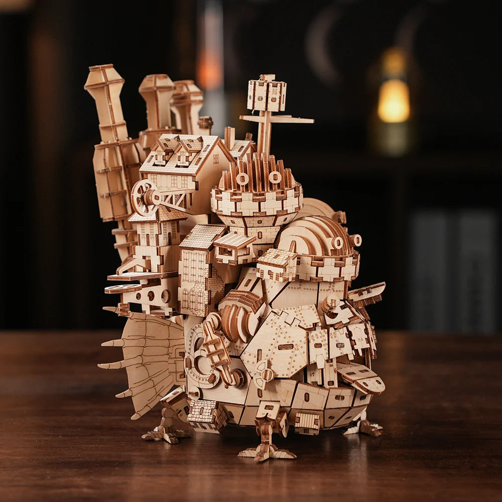 3D Wooden Puzzle Castle Model DIY Assembly Kit for Kids & Adults