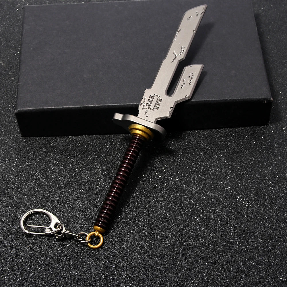 Anime Keychain Metal Sword Pendant Keyring for Collectors & Fans