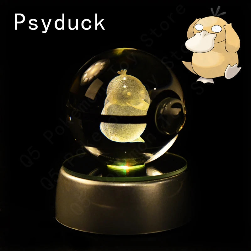 3D Crystal Ball Night Light – Glass LED Decorative Lamp