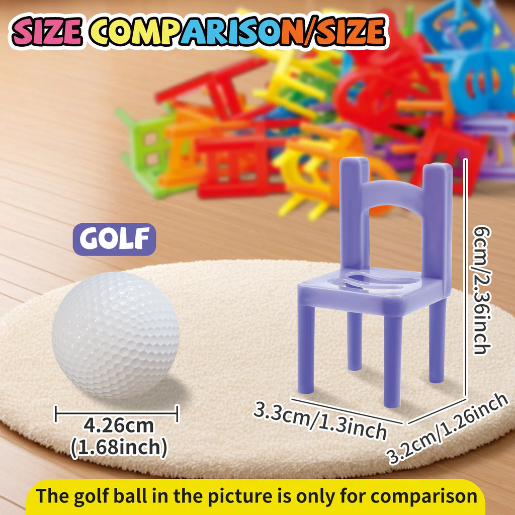 Stacking Chairs Toy Set Building Blocks Balance Game