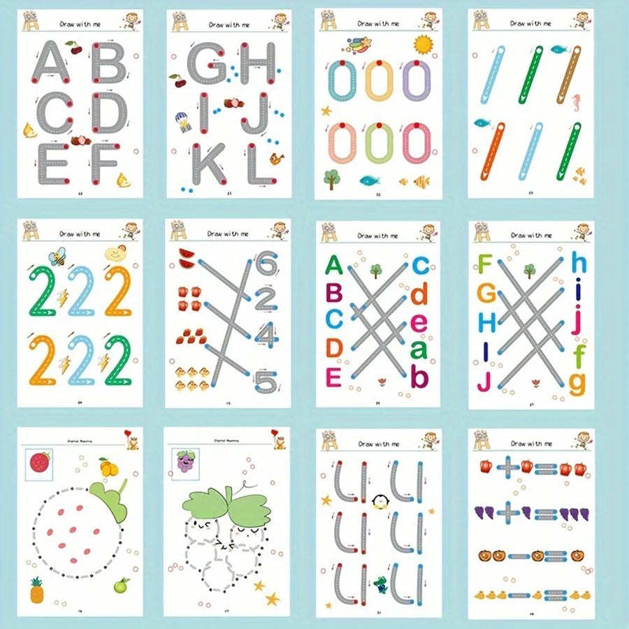 Reusable Tracing Workbook for Kids – Drawing & Writing Practice