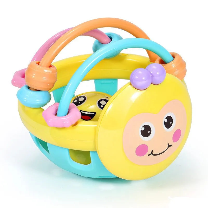 Baby Teething Toy – Soft Silicone Sensory Grasping Ball Rattle