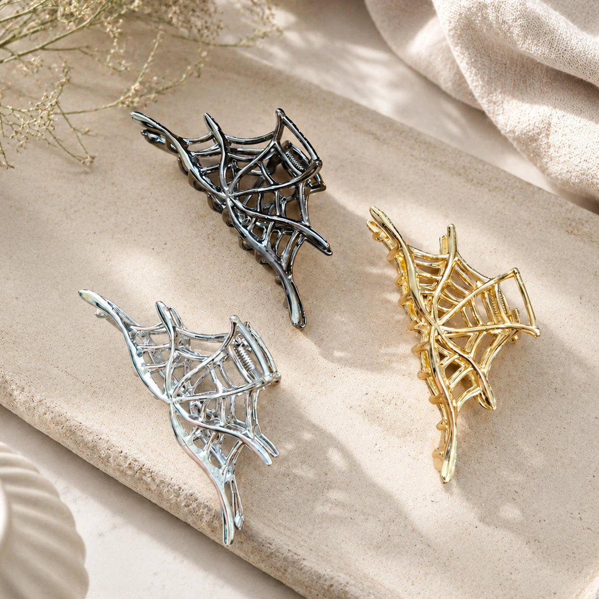 Spider Web Hair Clip