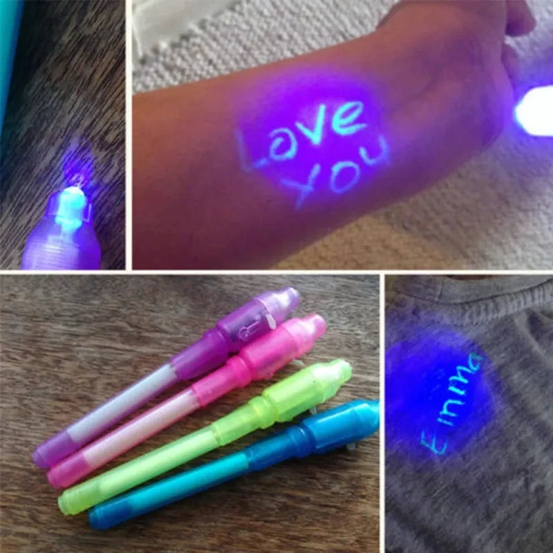 Invisible Ink Pen with UV Light, Secret Message Marker