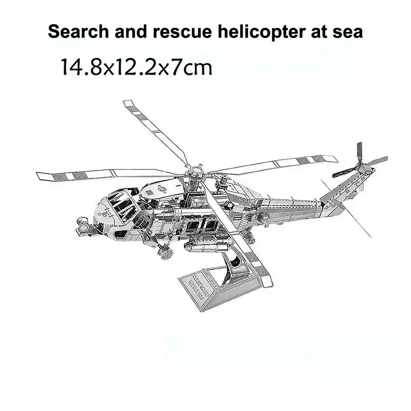 3D Metal Puzzle – DIY Aircraft & Helicopter Model Kit