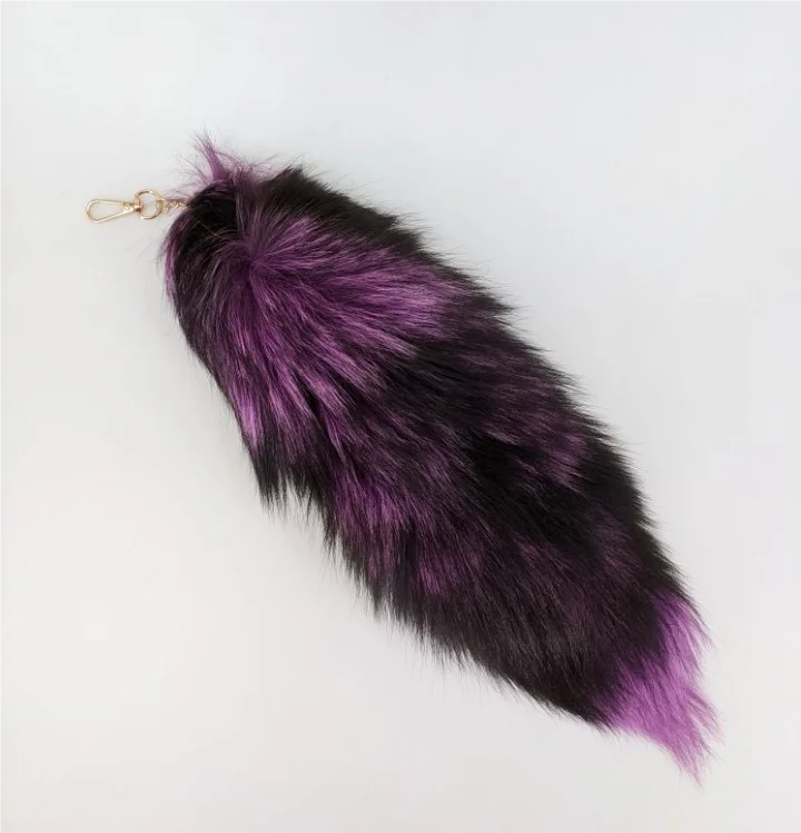 Fox Tail Keychain for Women Furry Y2K Car Accessory