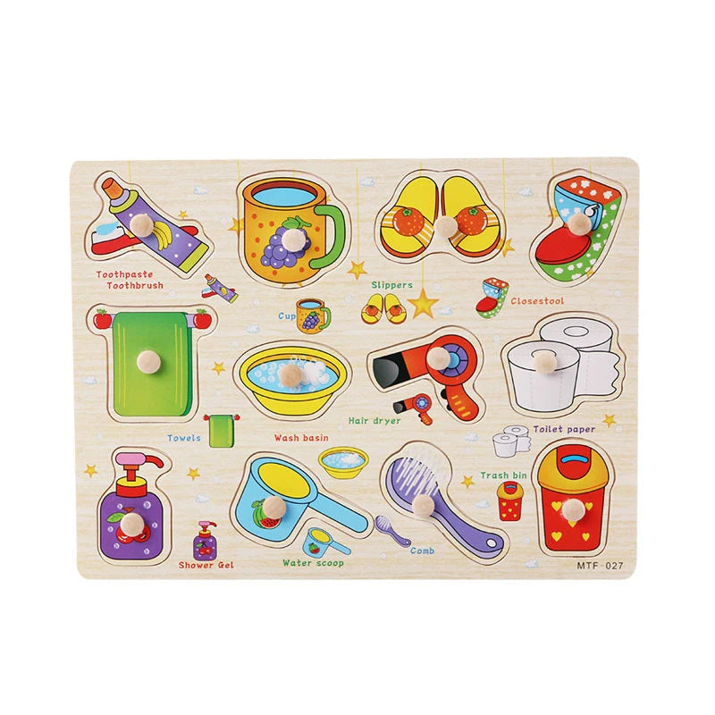 Wooden Alphabet Number Puzzle