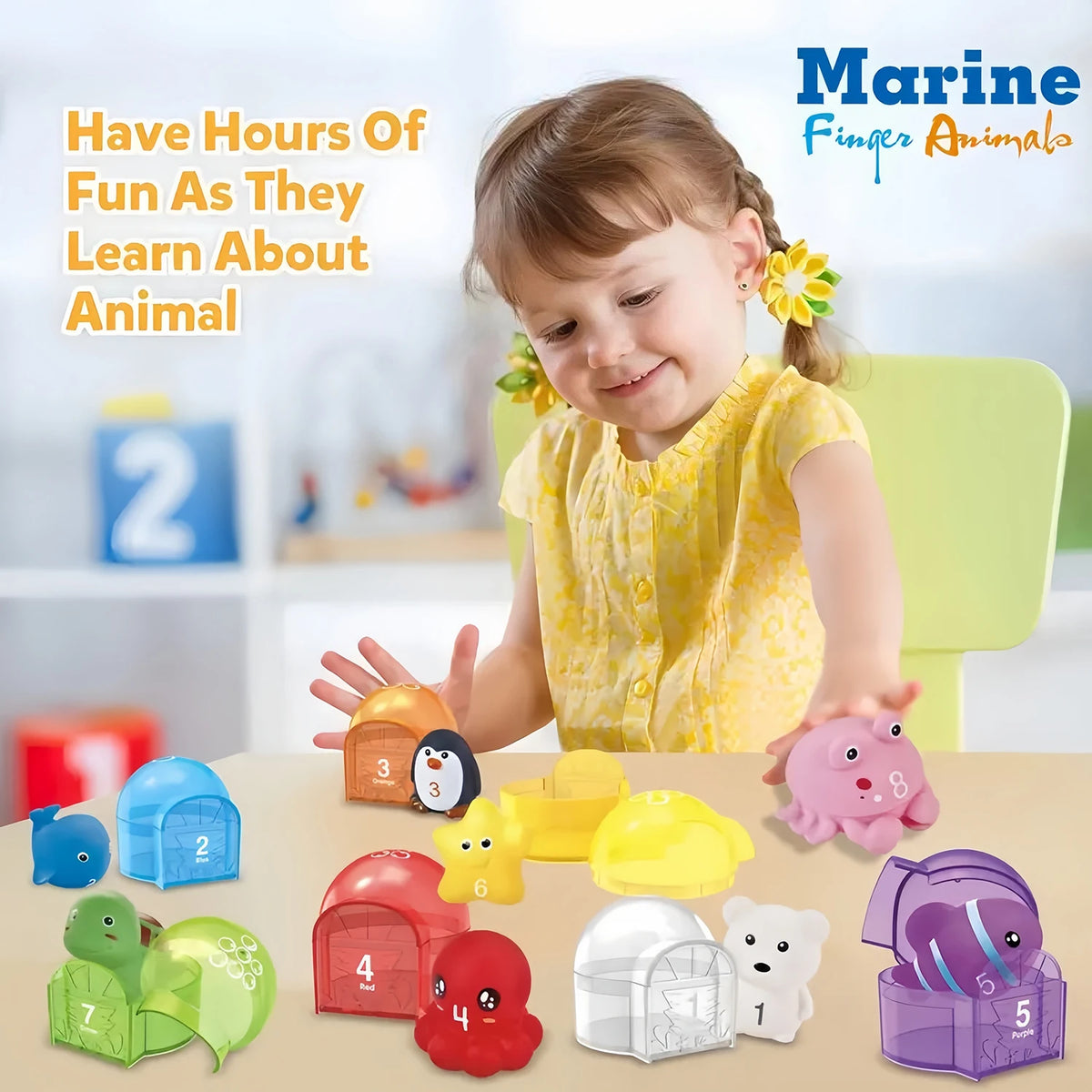 Montessori Train Set Farm Counting Sorting Matching Toy for Toddlers
