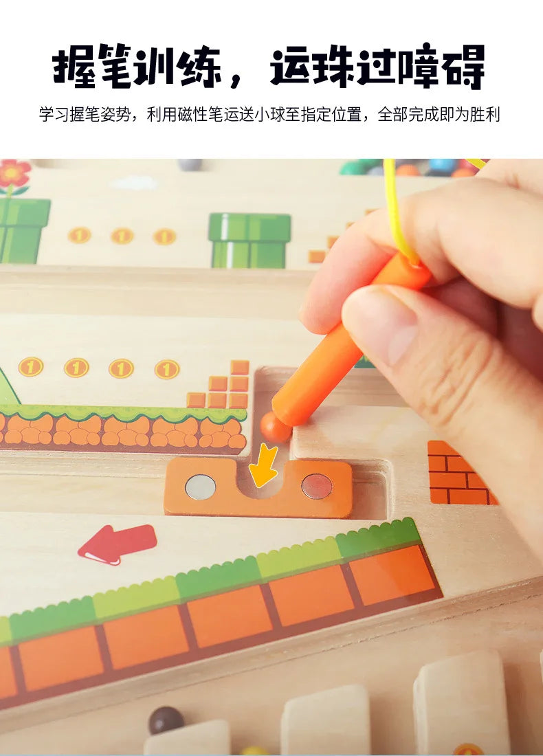 Magnetic Sorting Game – Montessori Wooden Color Puzzle Board
