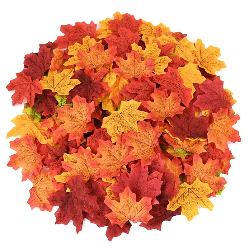 Artificial Maple Leaves Silk Fall Leaf Decorations for Home & Party
