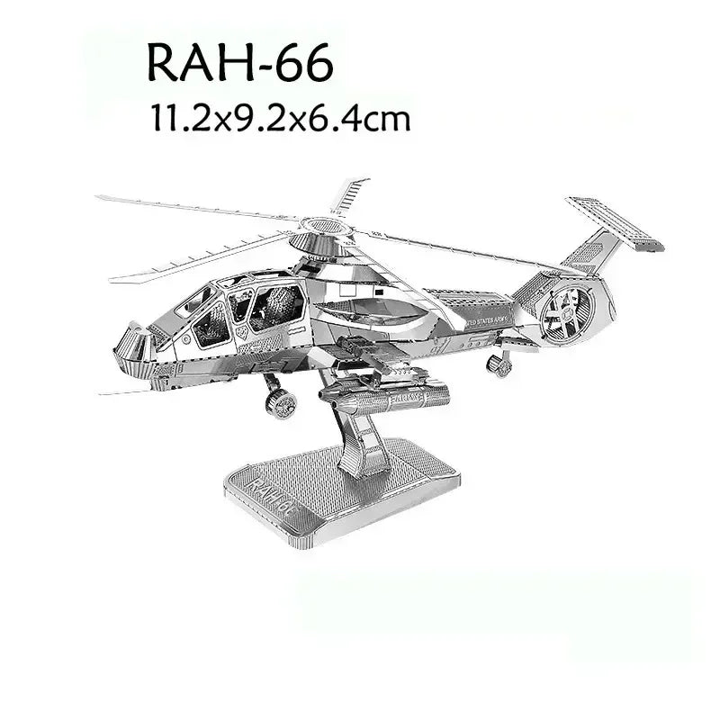 3D Metal Puzzle – DIY Aircraft & Helicopter Model Kit