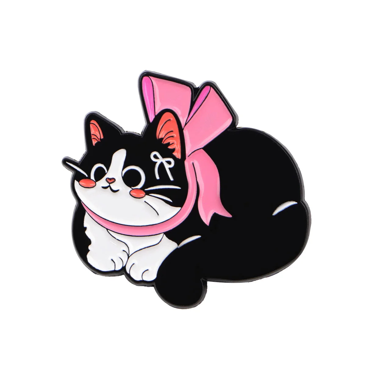 Black Cat Enamel Pin – Cute Animal Lapel Brooch