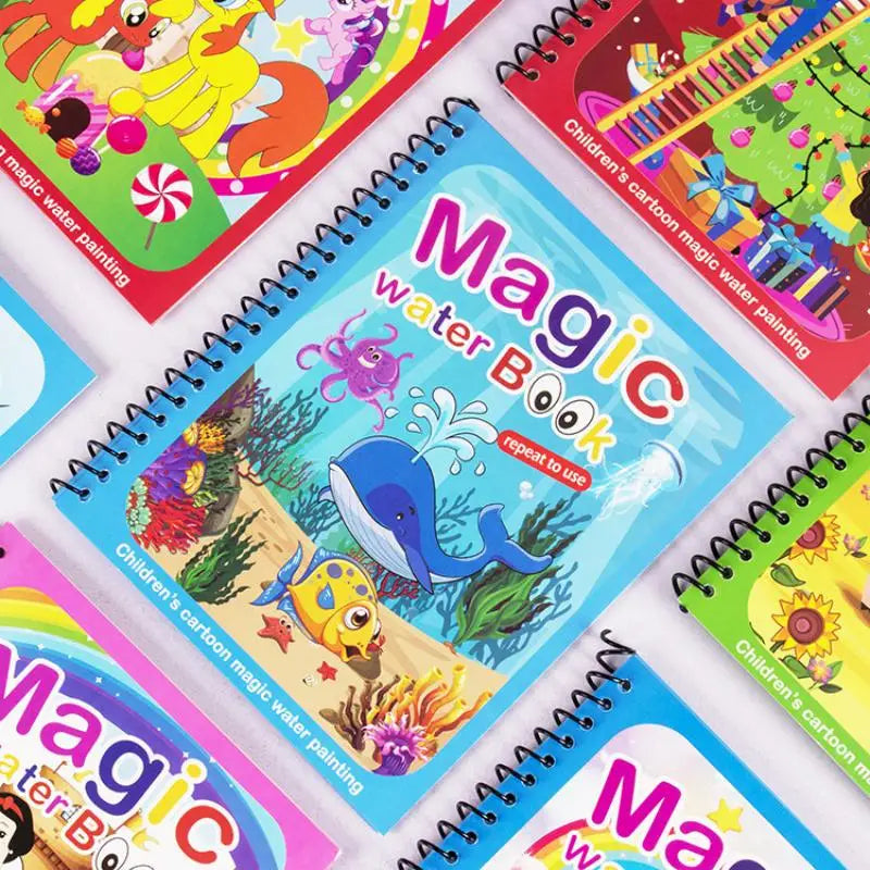 Reusable Water Coloring Book for Kids with Water Pen