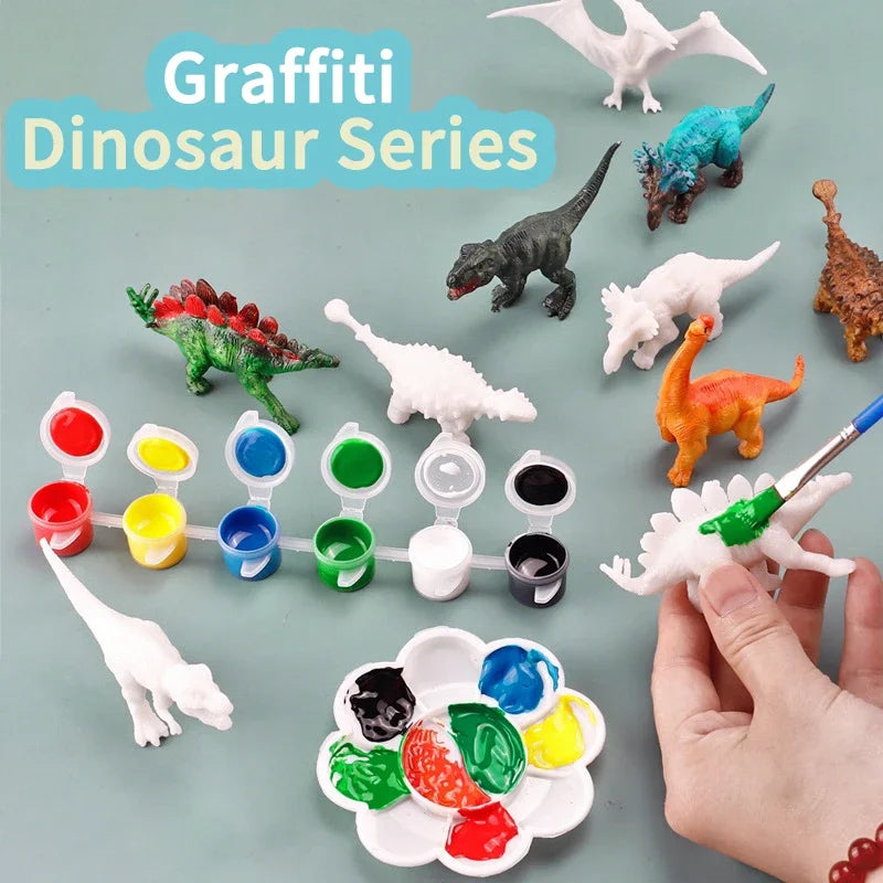 Dinosaur Painting Kit – DIY Dinosaur Art Set with Paints for Kids