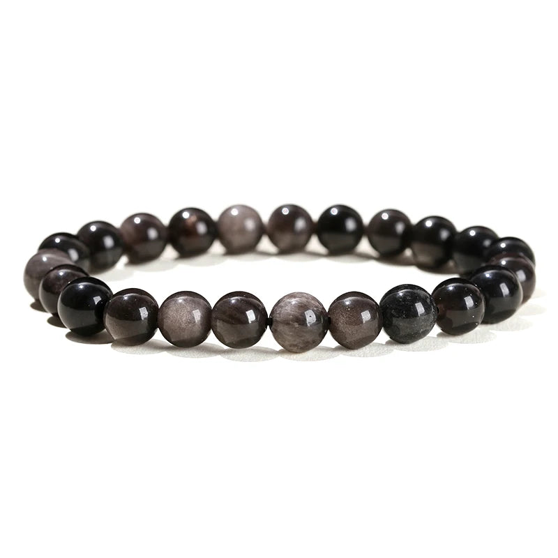 Natural Stone Bead Bracelet – Crystal & Agate Jewelry