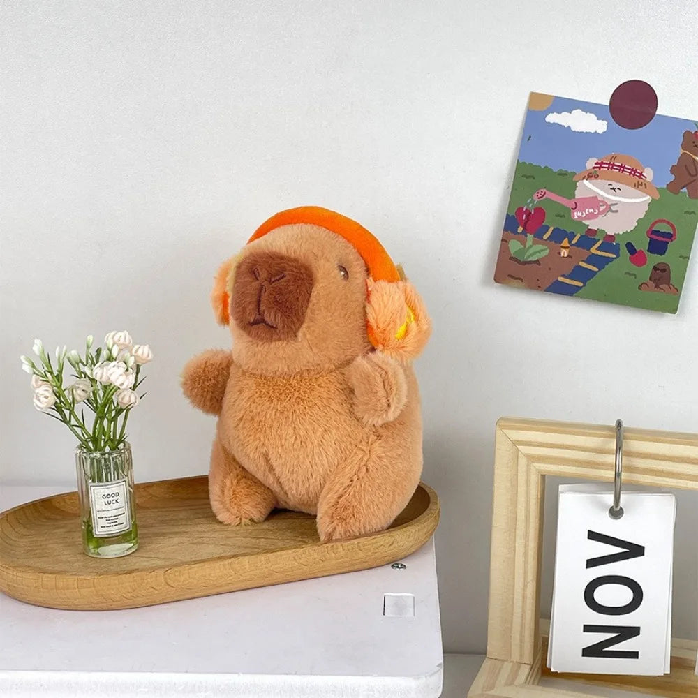 Cute Capybara Plush Toy Hoodie with Wings Simulation Doll Small Size Stuffed Animals Anime Fluffty Toy Birthday Party