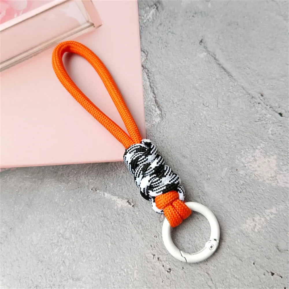 Braided Lanyard Keychain – Colorful Paracord Wrist Strap