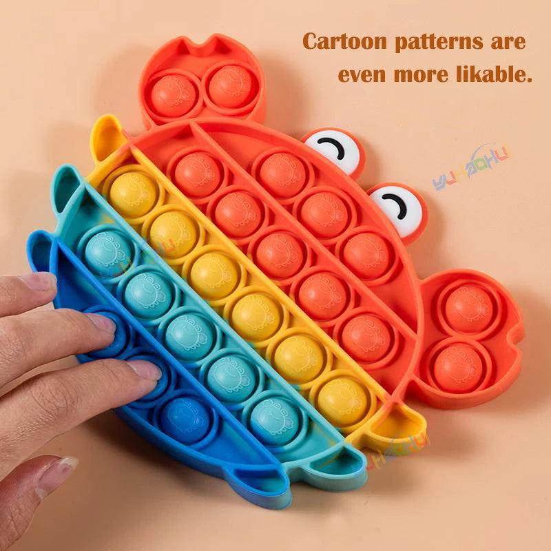 Pop It Fidget Toy – Rainbow Bubble Pop Sensory Stress Relief Toy
