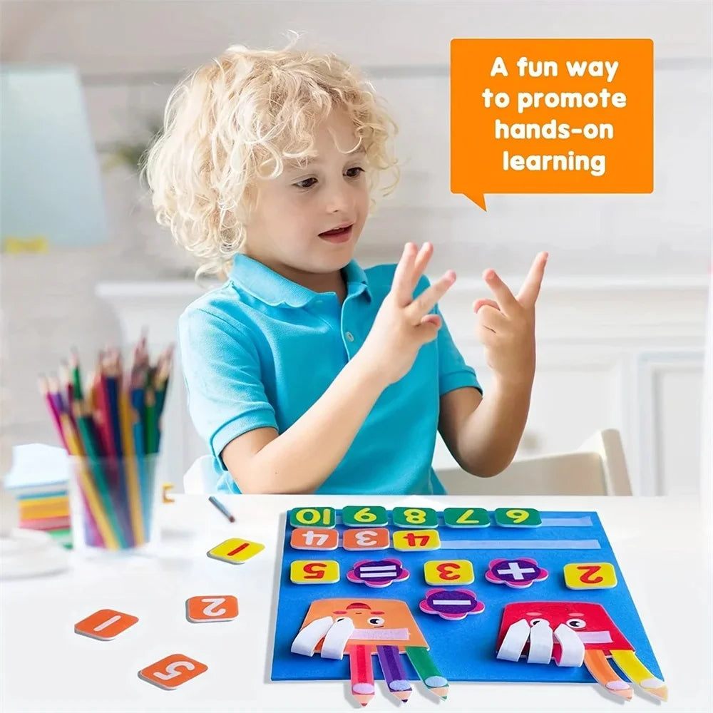 Felt Learning Board, Math Addition & Subtraction Toy
