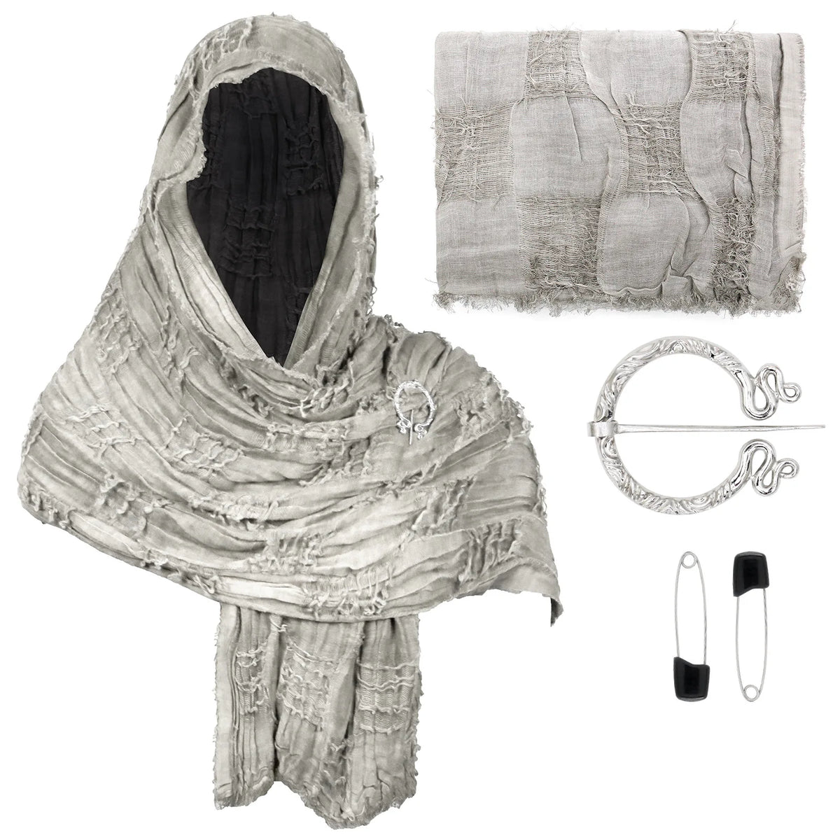 Medieval Hooded Cloak – Renaissance Halloween Costume Scarf