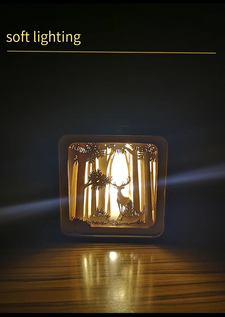 3D Wooden Castle Puzzle – Model Kit with Night Light